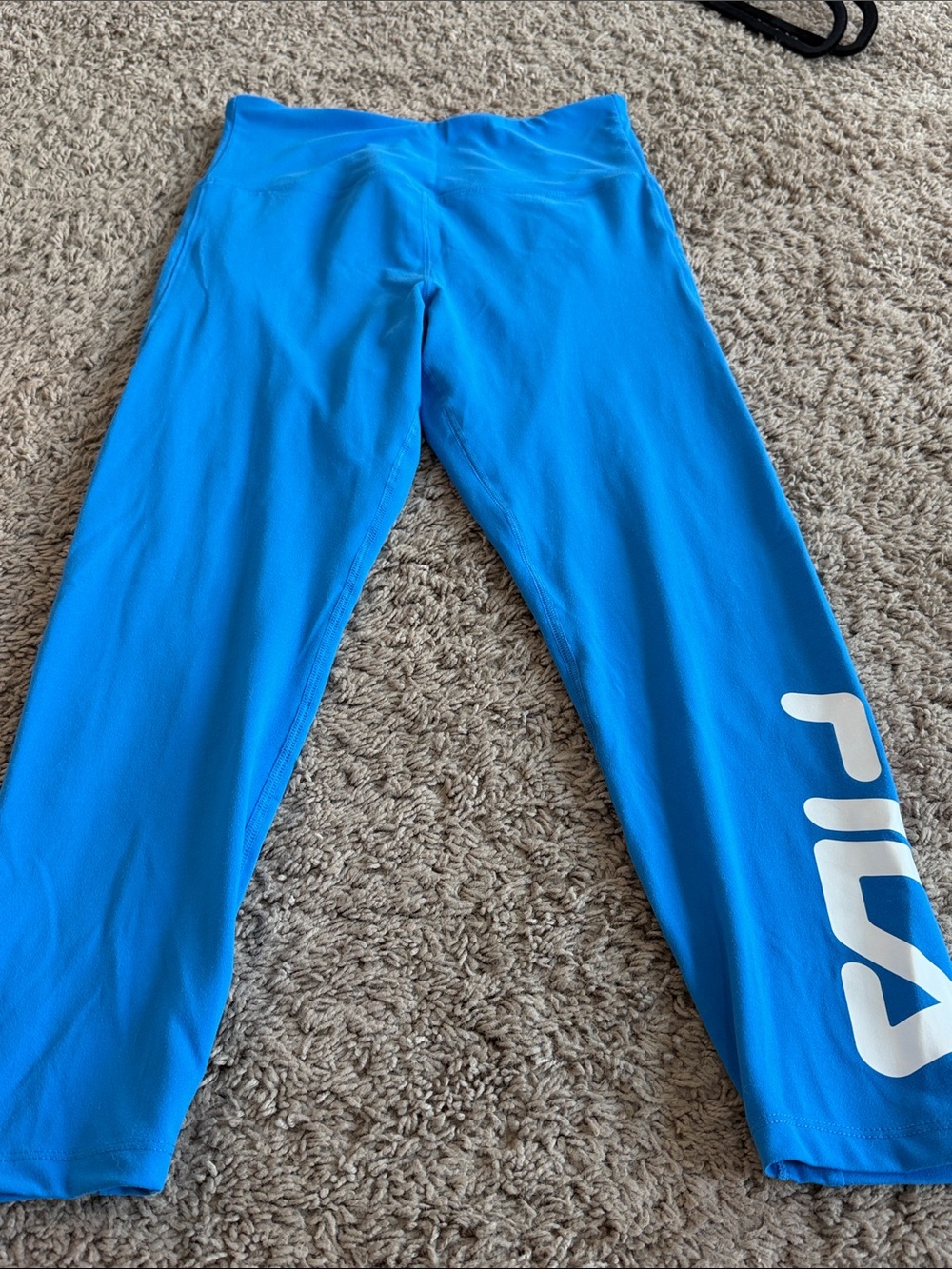Fila Bright Blue Women's Athletic Leggings with White Logo